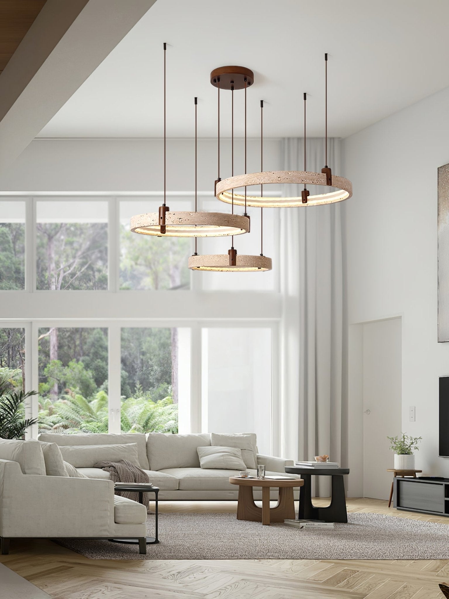 Orvinir Chandelier en Travertin - Neutralighting