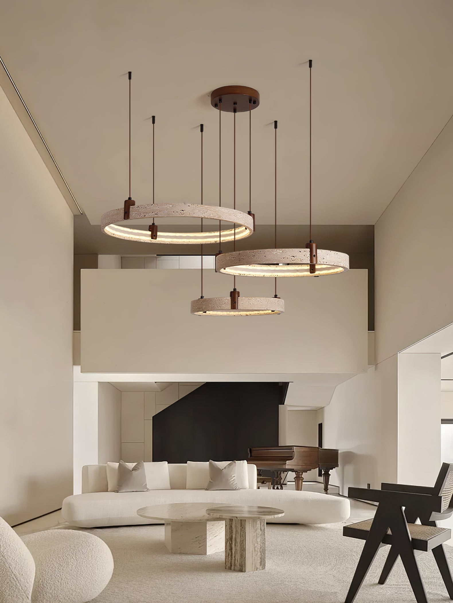 Orvinir Chandelier en Travertin - Neutralighting
