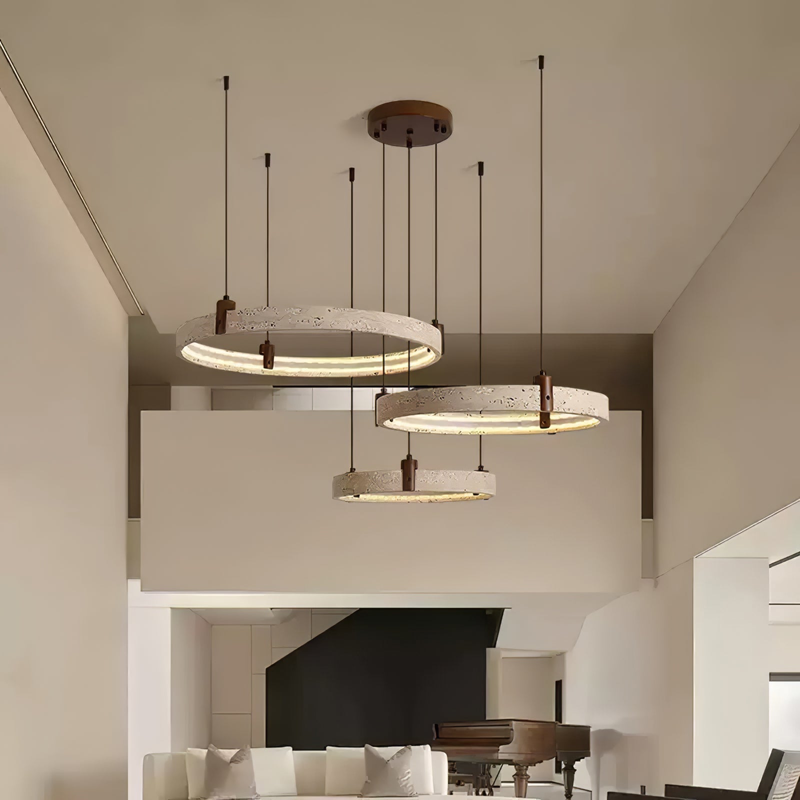 Orvinir Chandelier en Travertin - Neutralighting
