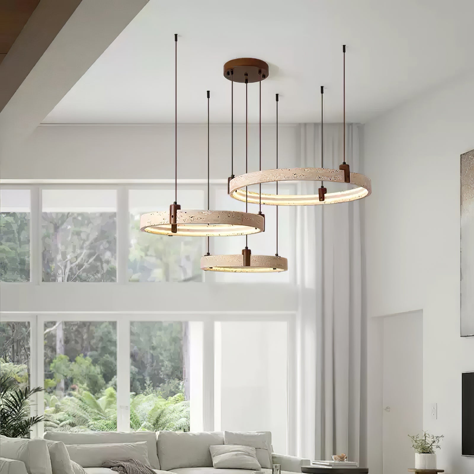 Orvinir Chandelier en Travertin - Neutralighting