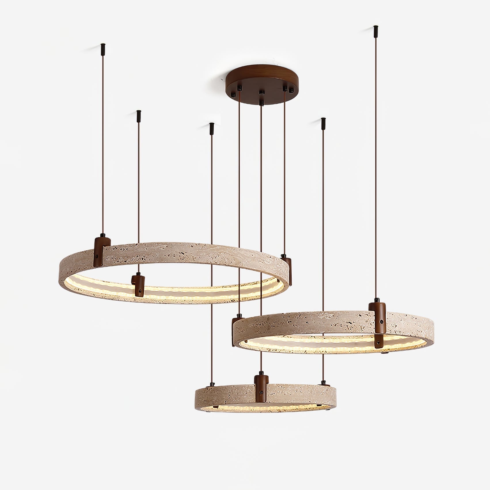 Orvinir Chandelier en Travertin - Neutralighting
