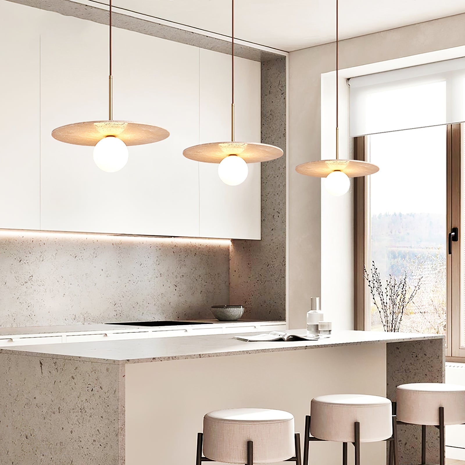 Vera Travertine Pendant Light - Letslighting