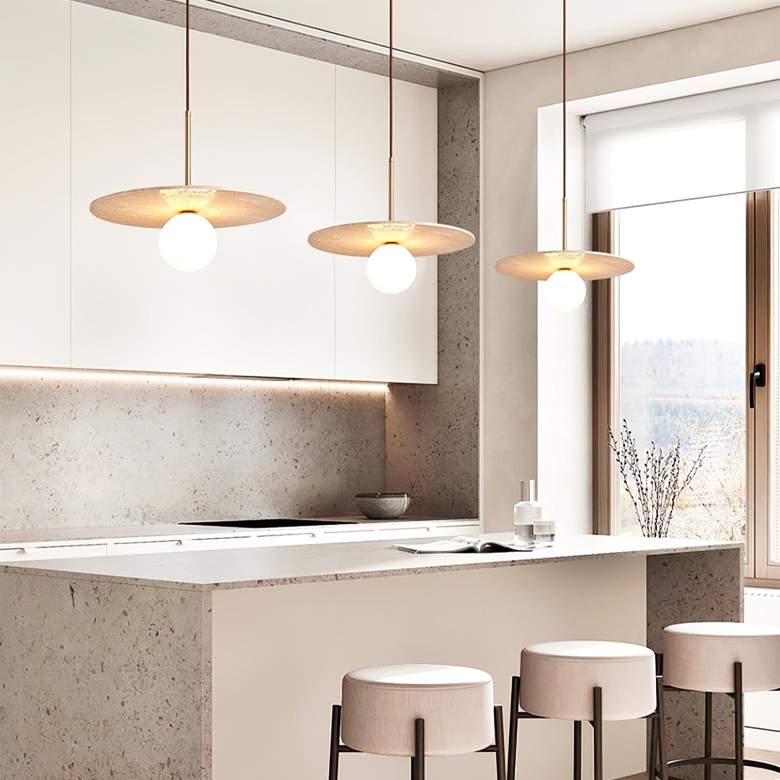 Vera Travertine Pendant Light - Letslighting