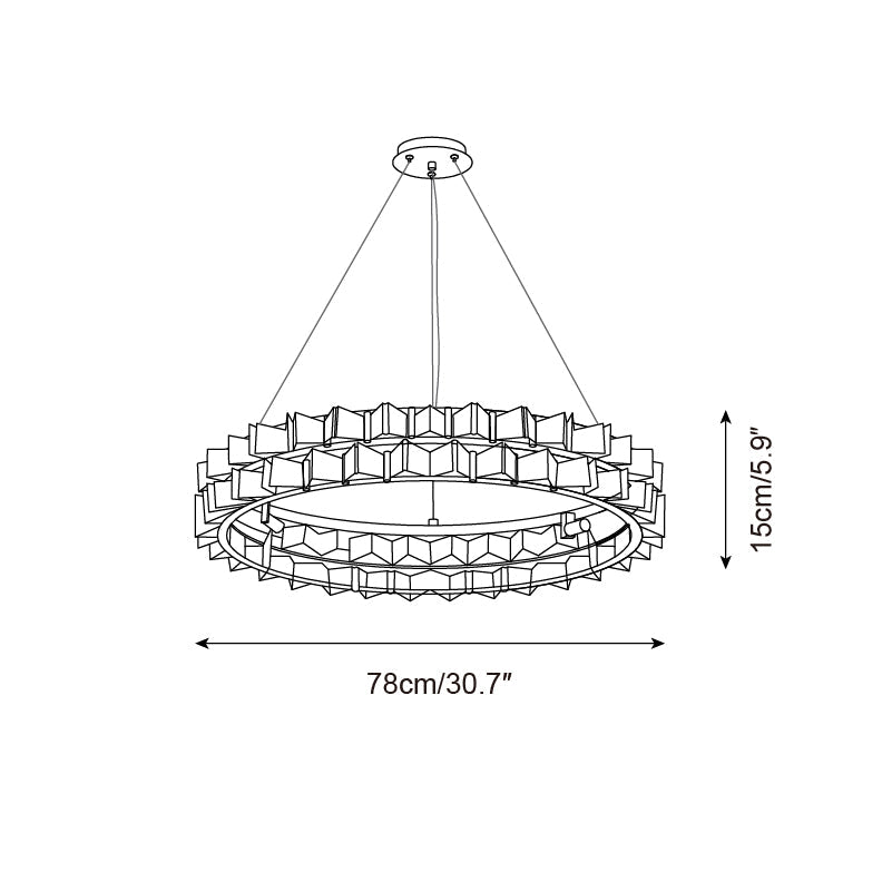Celvara Lustre Vintage en Verre Doré - Neutralighting