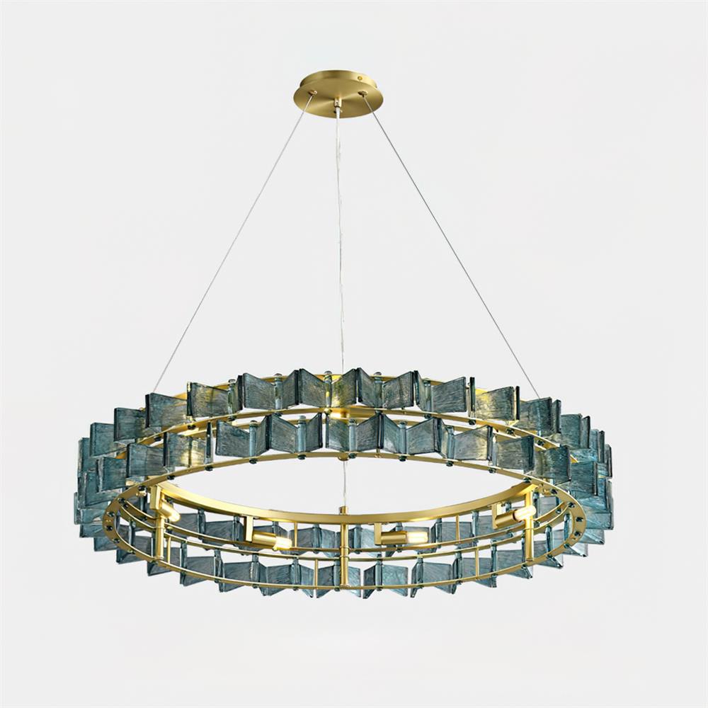 Celvara Lustre Vintage en Verre Doré - Neutralighting