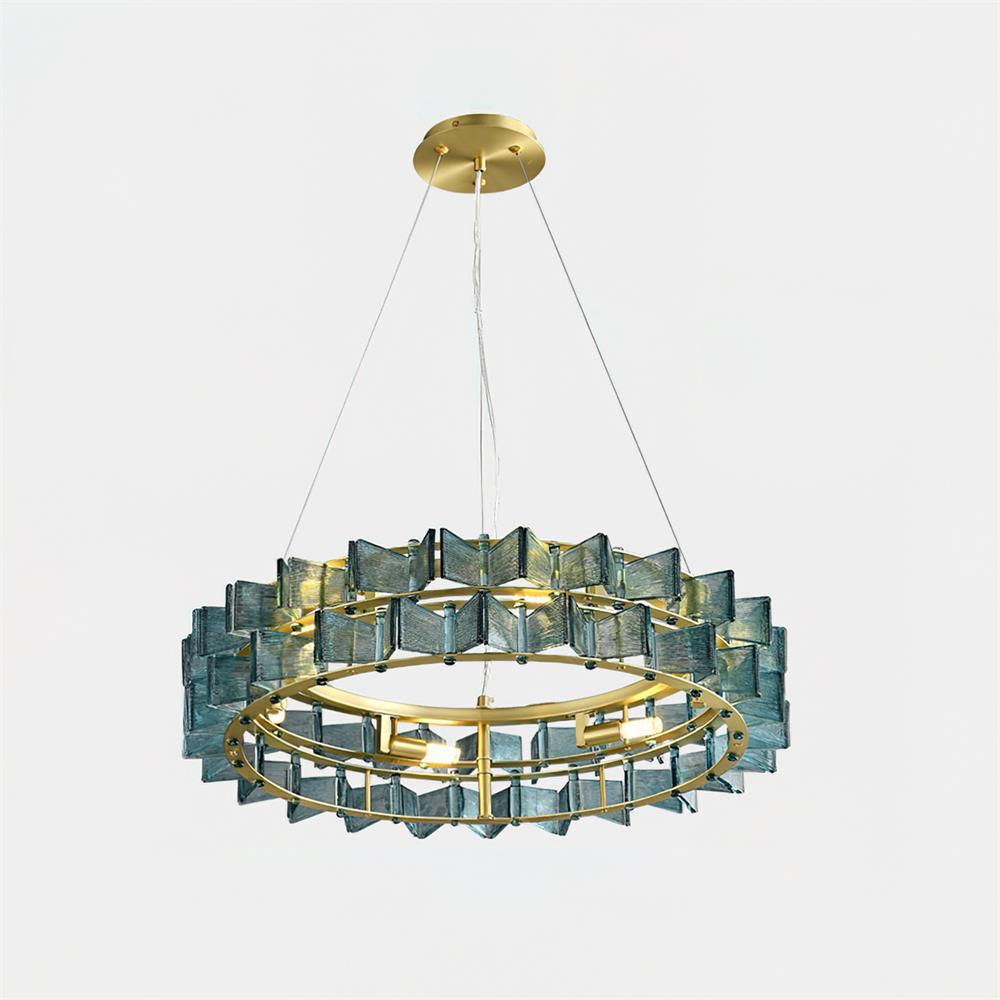 Celvara Lustre Vintage en Verre Doré - Neutralighting