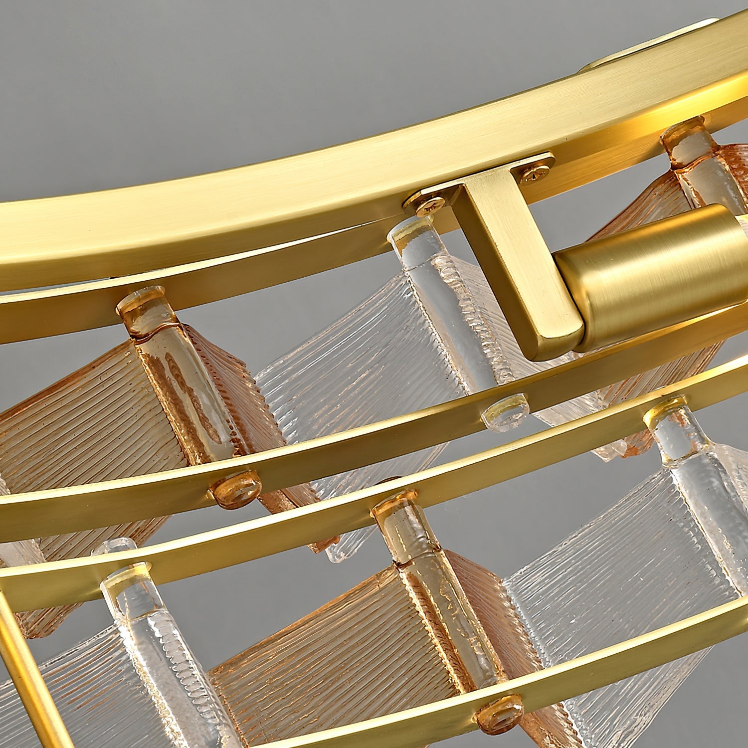 Celvara Lustre Vintage en Verre Doré - Neutralighting