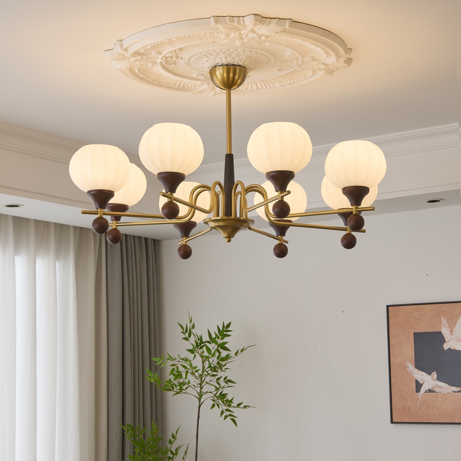 Anorionis Lustre Traditionnel Haut de Gamme en Bois - Neutralighting