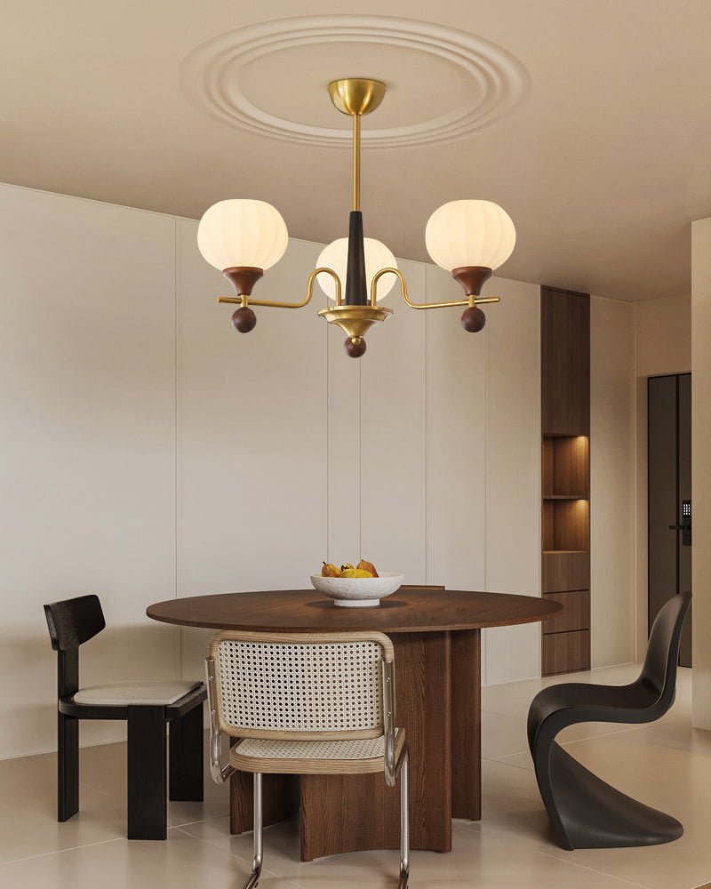 Anorionis Lustre Traditionnel Haut de Gamme en Bois - Neutralighting