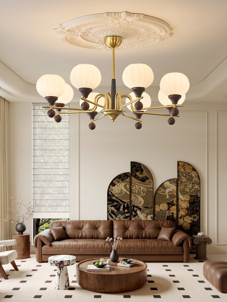 Anorionis Lustre Traditionnel Haut de Gamme en Bois - Neutralighting
