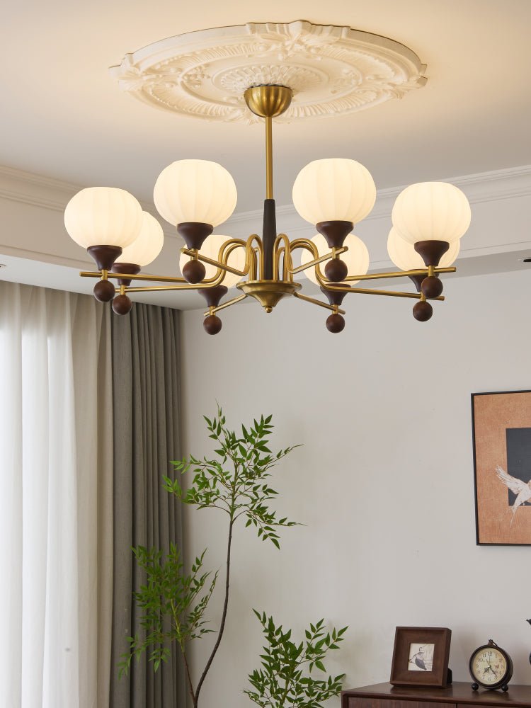 Anorionis Lustre Traditionnel Haut de Gamme en Bois - Neutralighting