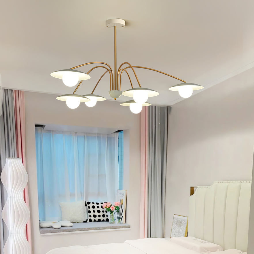 Lustra Chandelier avec Champignon Inspiré de l'Art Déco - Neutralighting