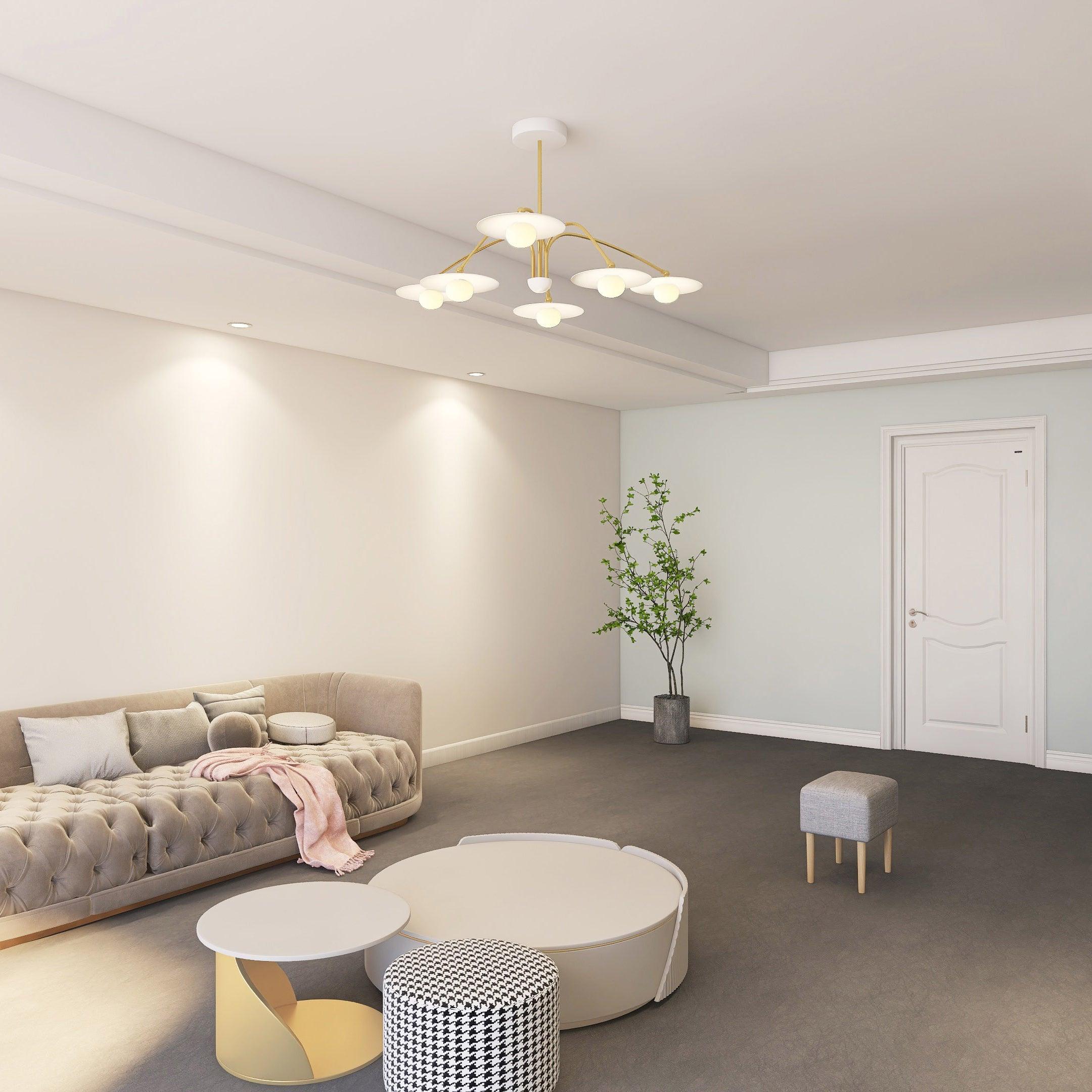 Lustra Chandelier avec Champignon Inspiré de l'Art Déco - Neutralighting