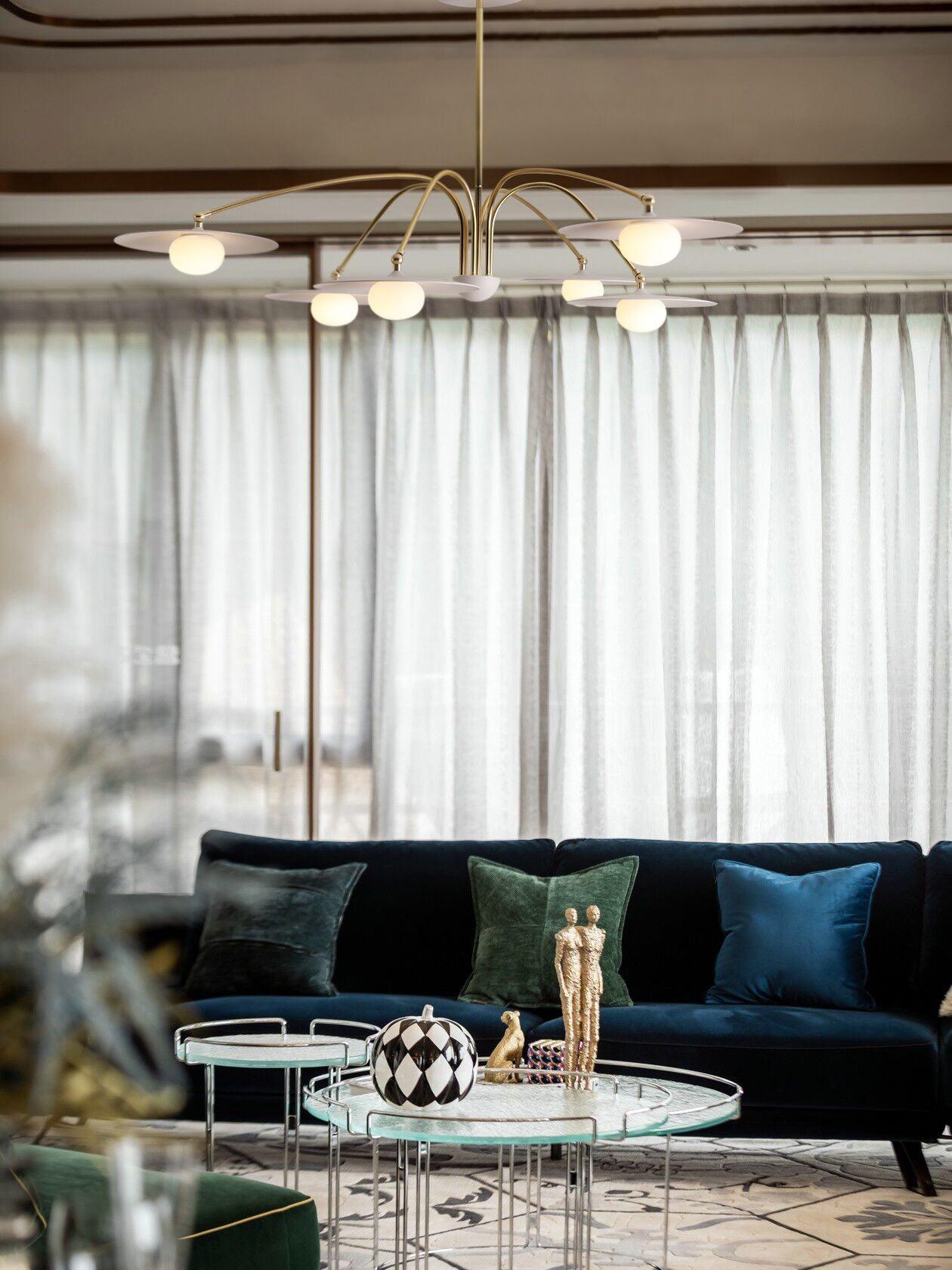 Lustra Chandelier avec Champignon Inspiré de l'Art Déco - Neutralighting