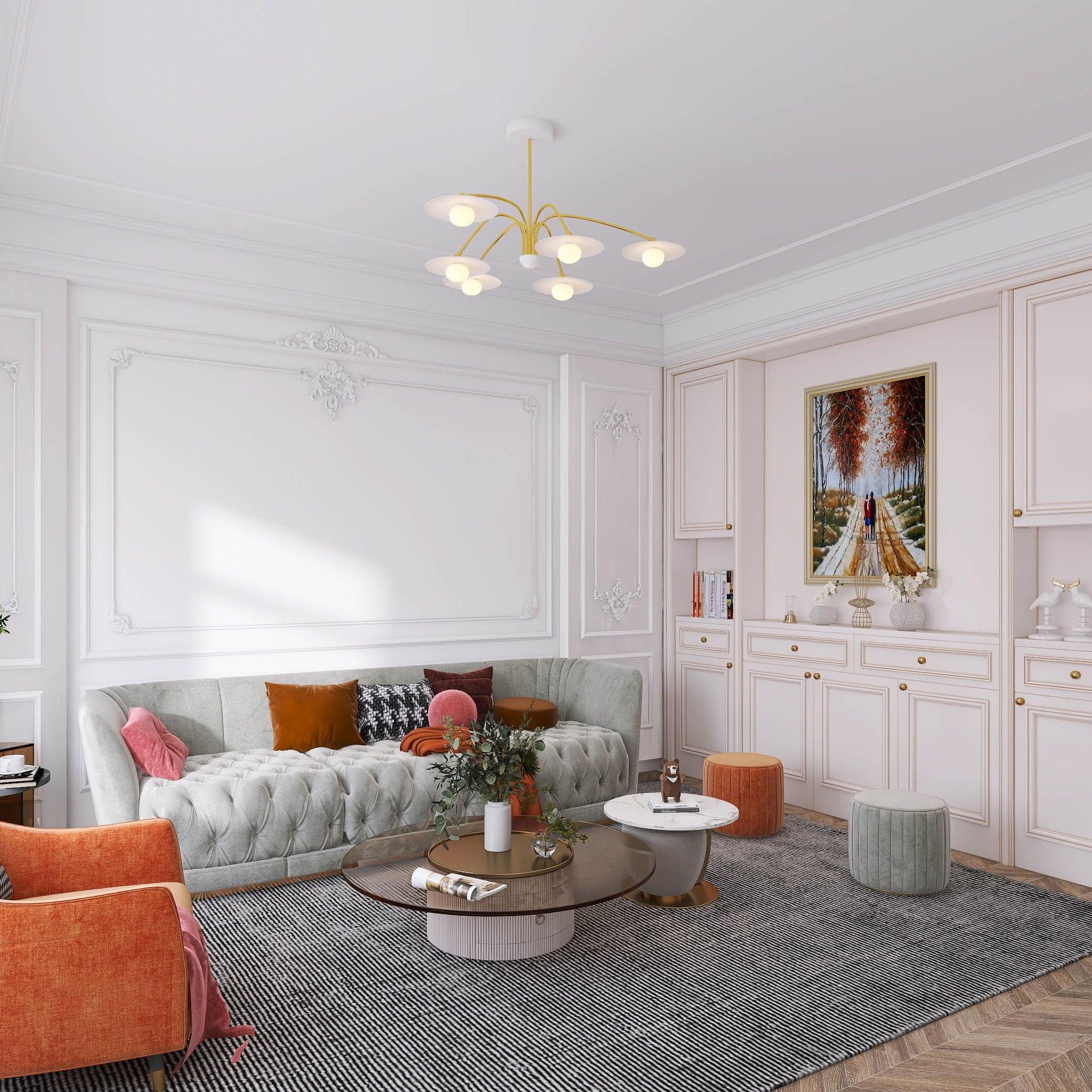 Lustra Chandelier avec Champignon Inspiré de l'Art Déco - Neutralighting