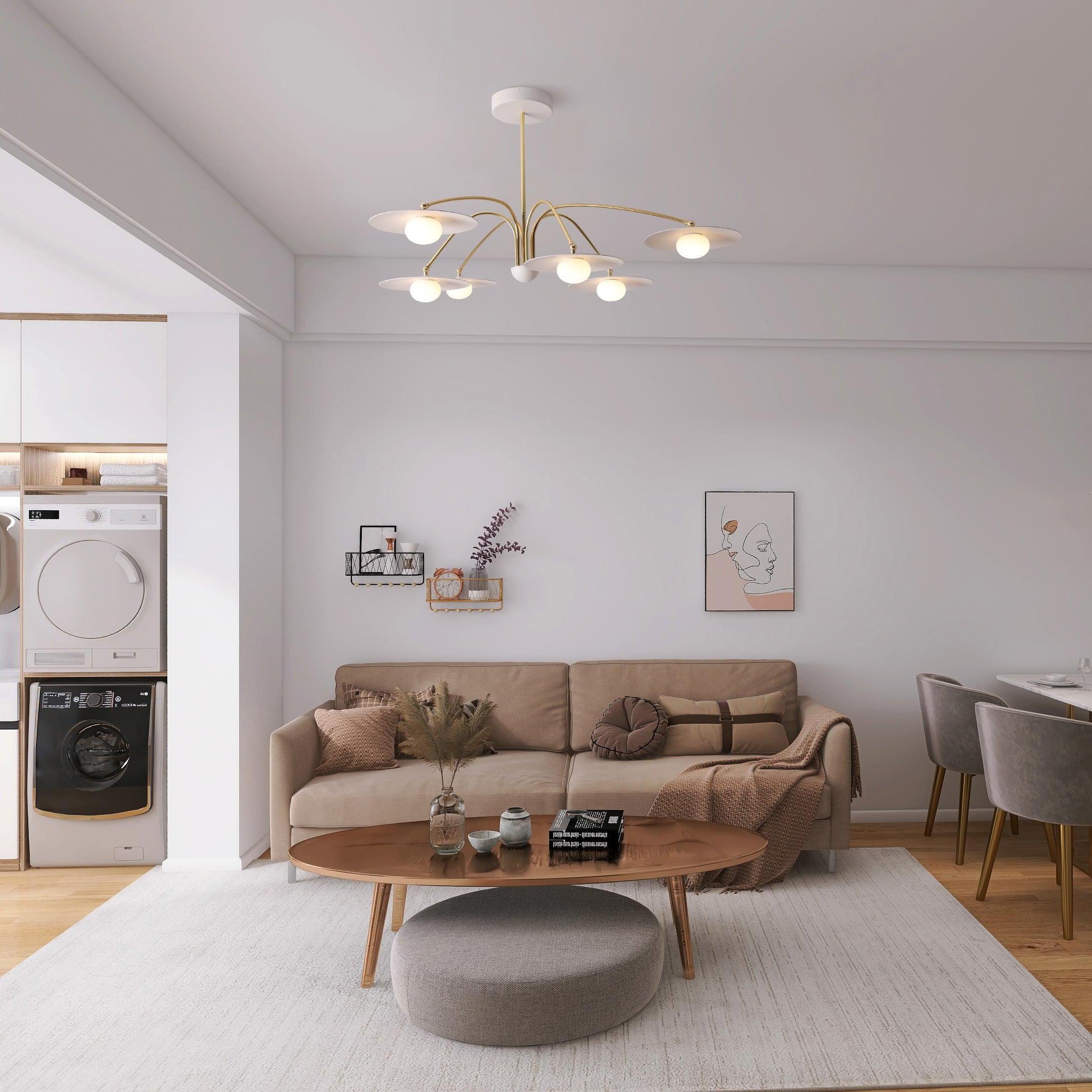 Lustra Chandelier avec Champignon Inspiré de l'Art Déco - Neutralighting