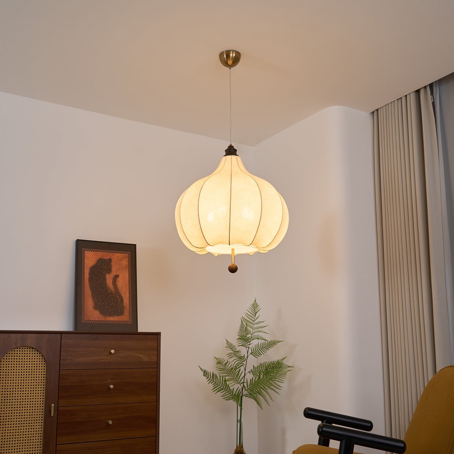 Orbitio Suspension Tissu Bois - Neutralighting