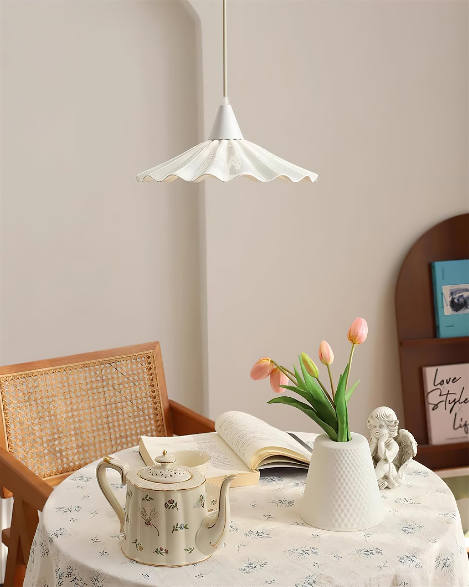 Rivora Lampe Pendante Céramique Blanche - Neutralighting