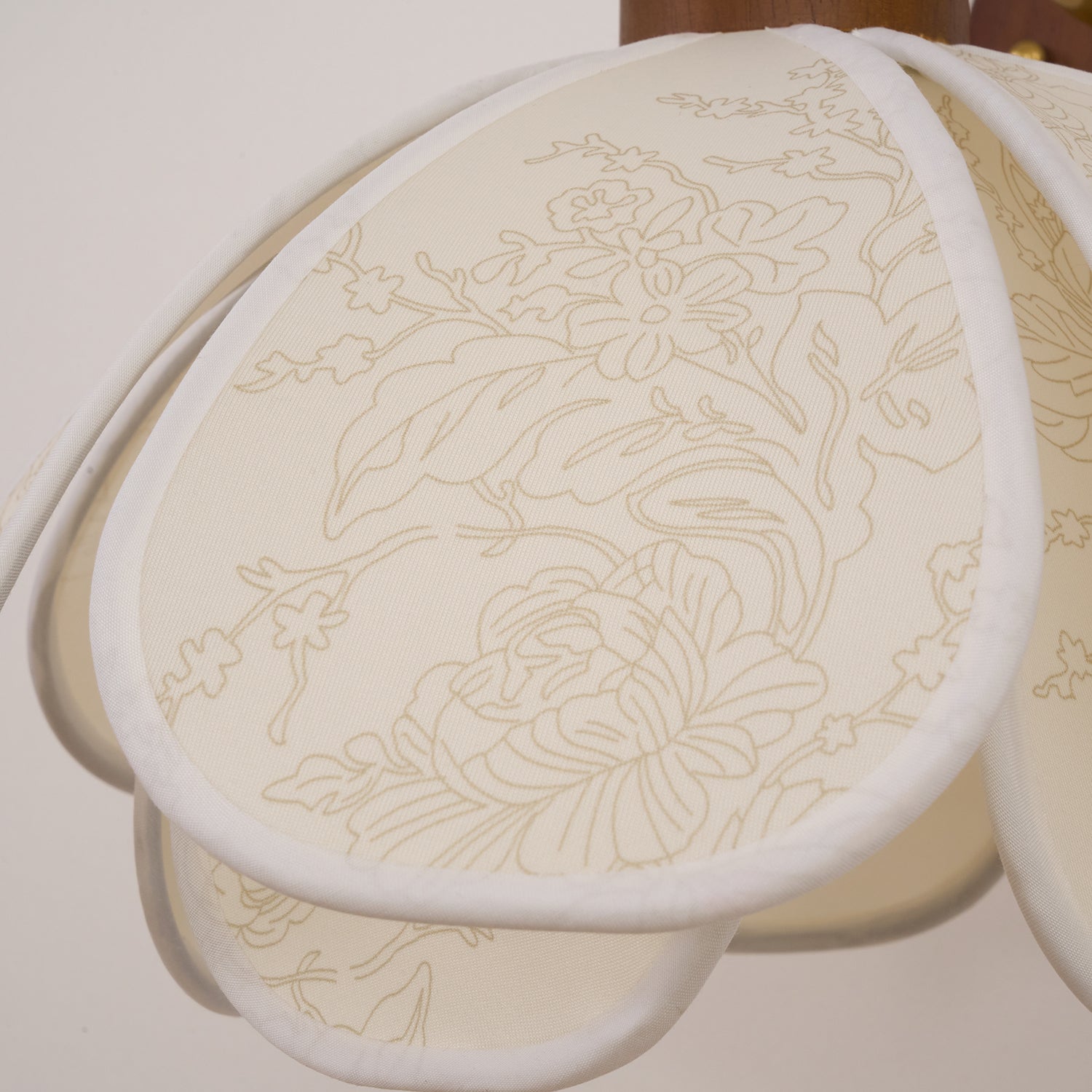 Yuki Applique Murale Florale en Bois et Tissu - Neutralighting