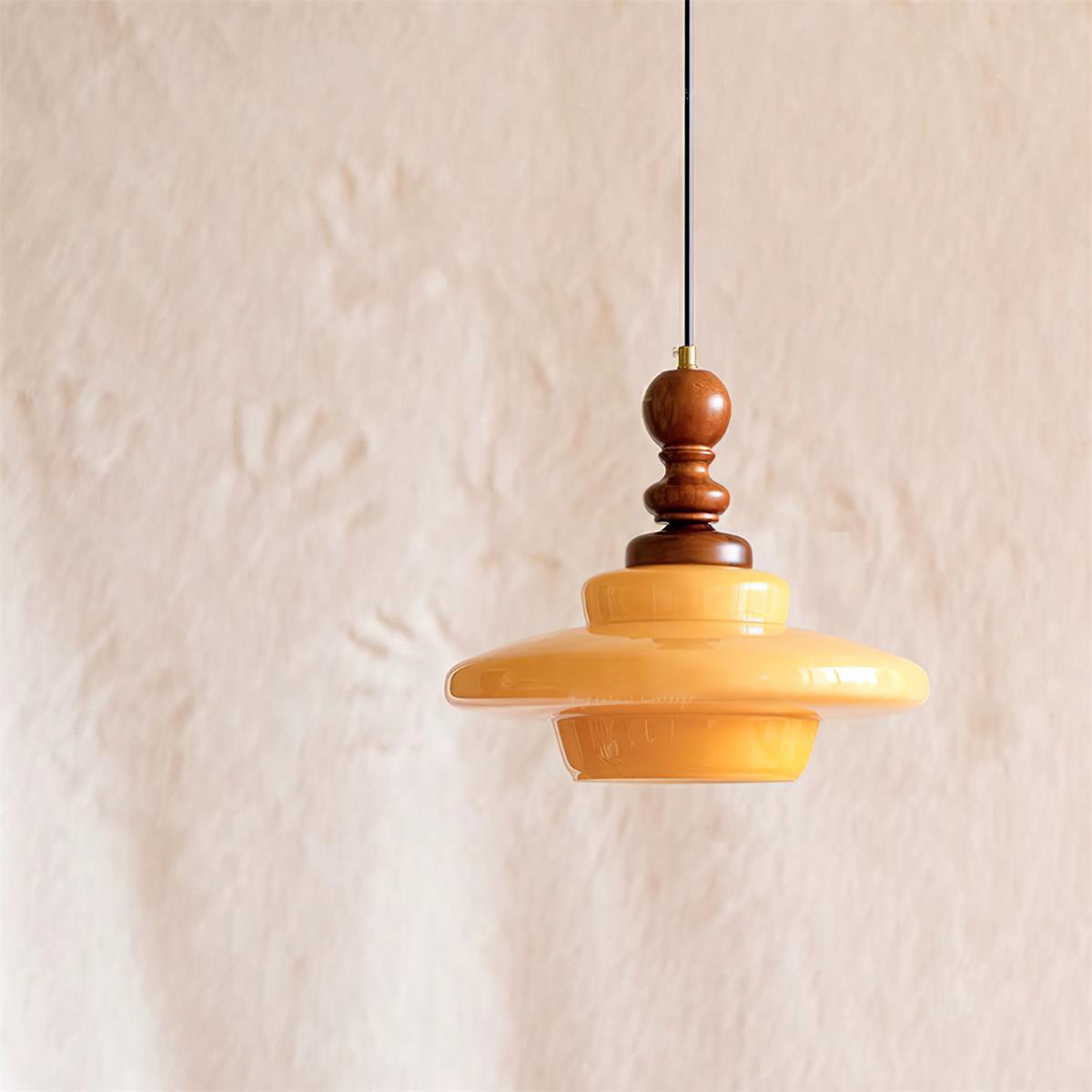 Drift Lampe Pendante Rétro Bois Noyer - Neutralighting