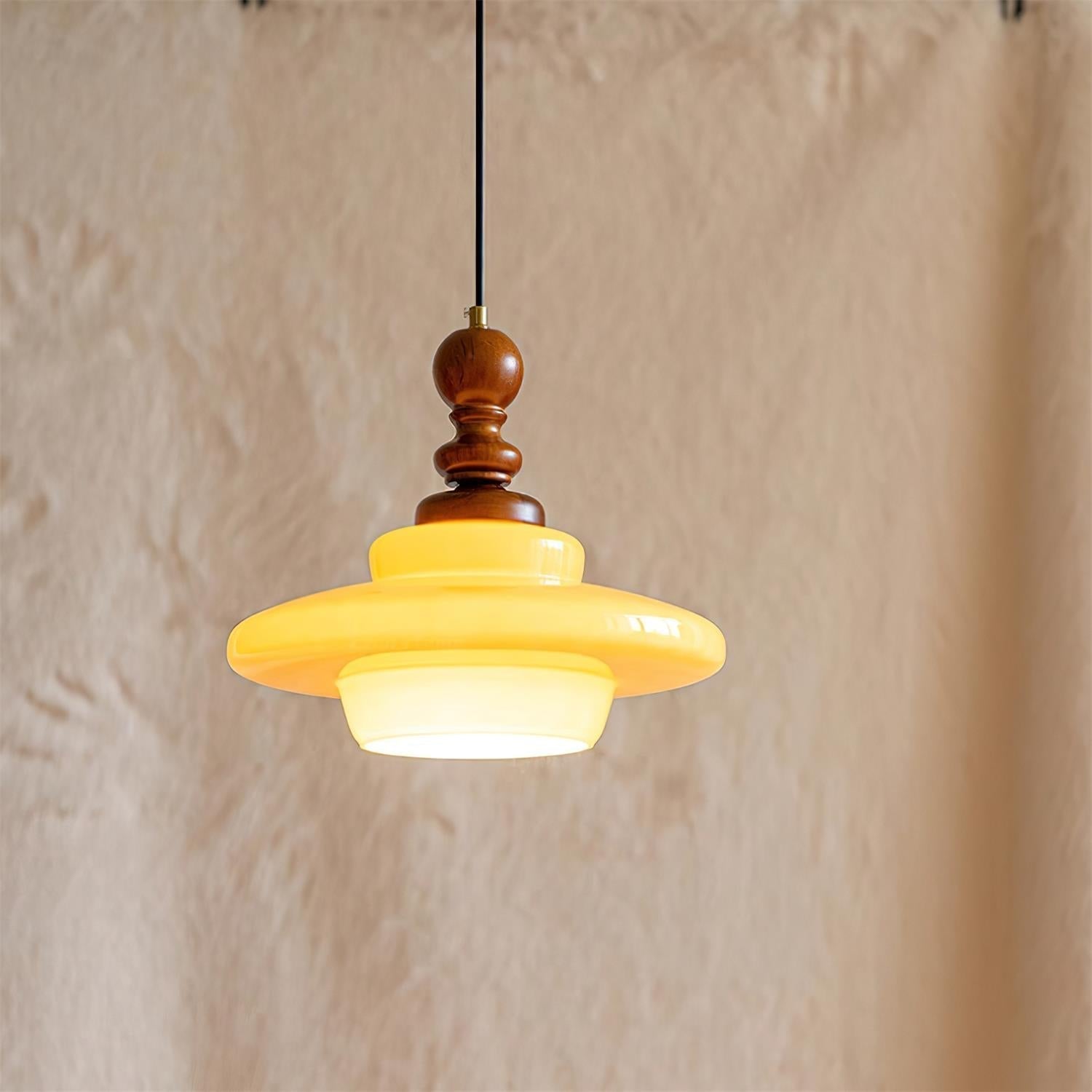 Drift Lampe Pendante Rétro Bois Noyer - Neutralighting