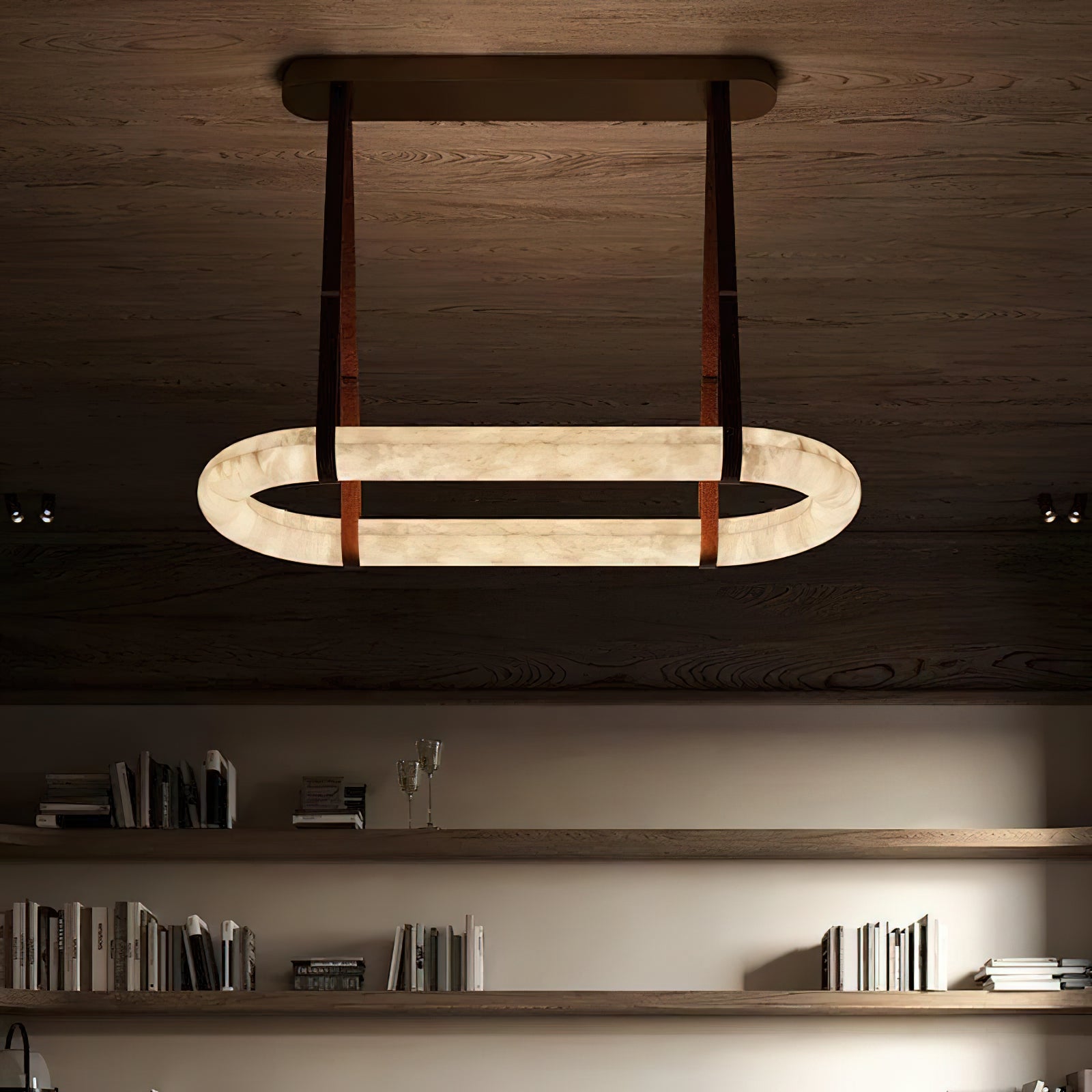 Vista Chandelier Métal Albâtre Art Minimaliste Moderne - Neutralighting