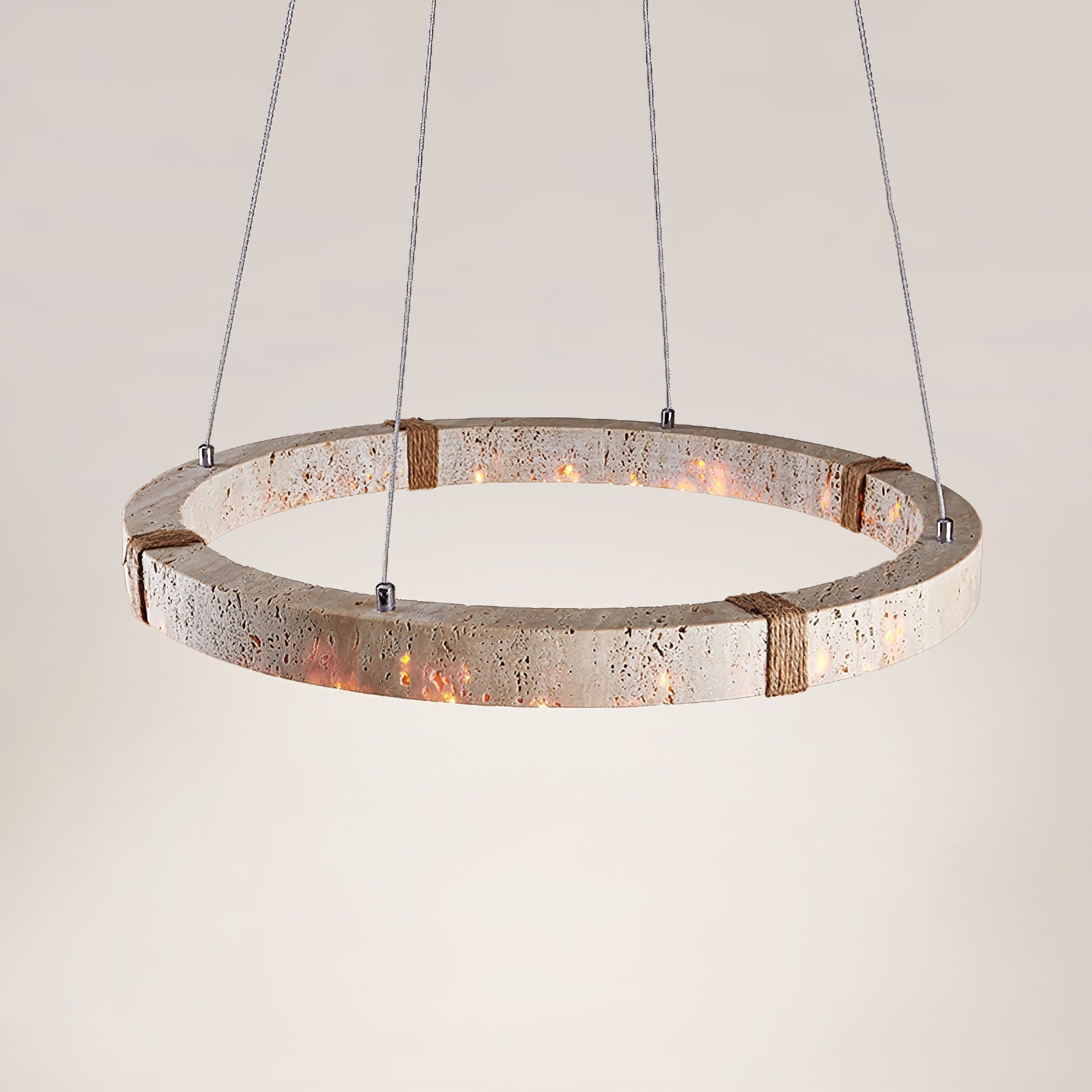 Alsilis Chandelier Minimaliste en Travertin - Neutralighting