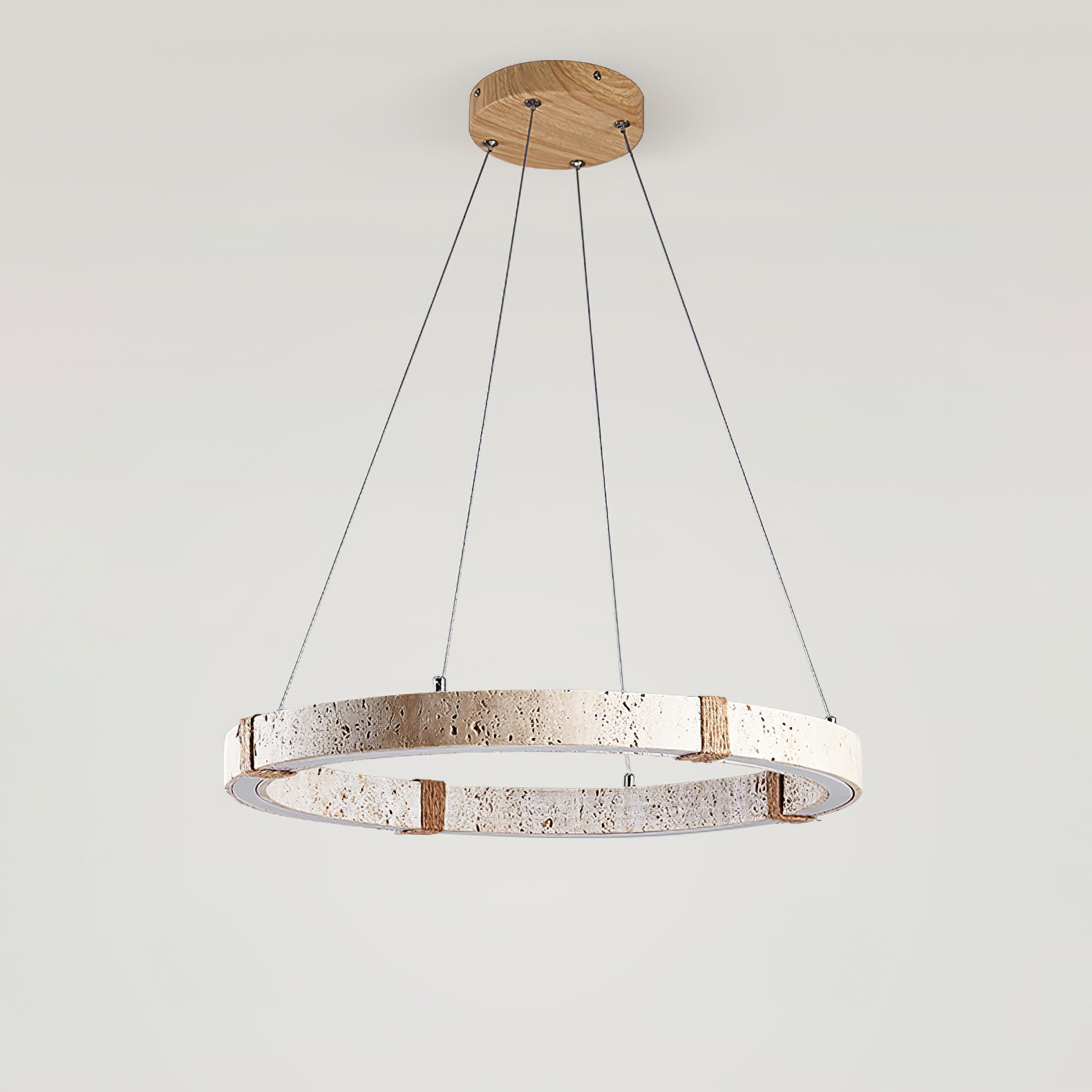 Alsilis Chandelier Minimaliste en Travertin - Neutralighting