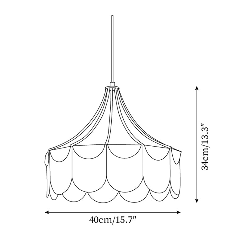 Circus Tissu Suspension Coquillage Nostalgique Ludique - Neutralighting