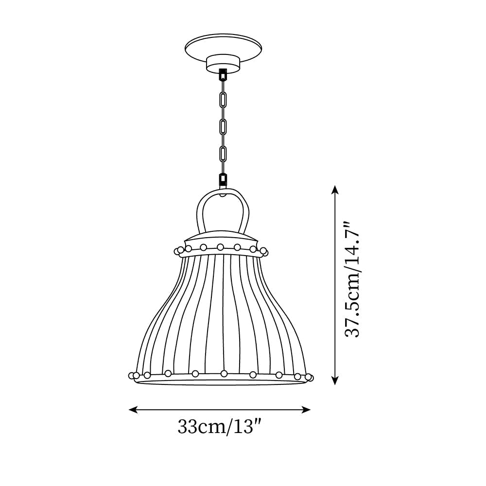 Flick Lampe Pendante en Verre Rayures Rouges et Blanches - Neutralighting