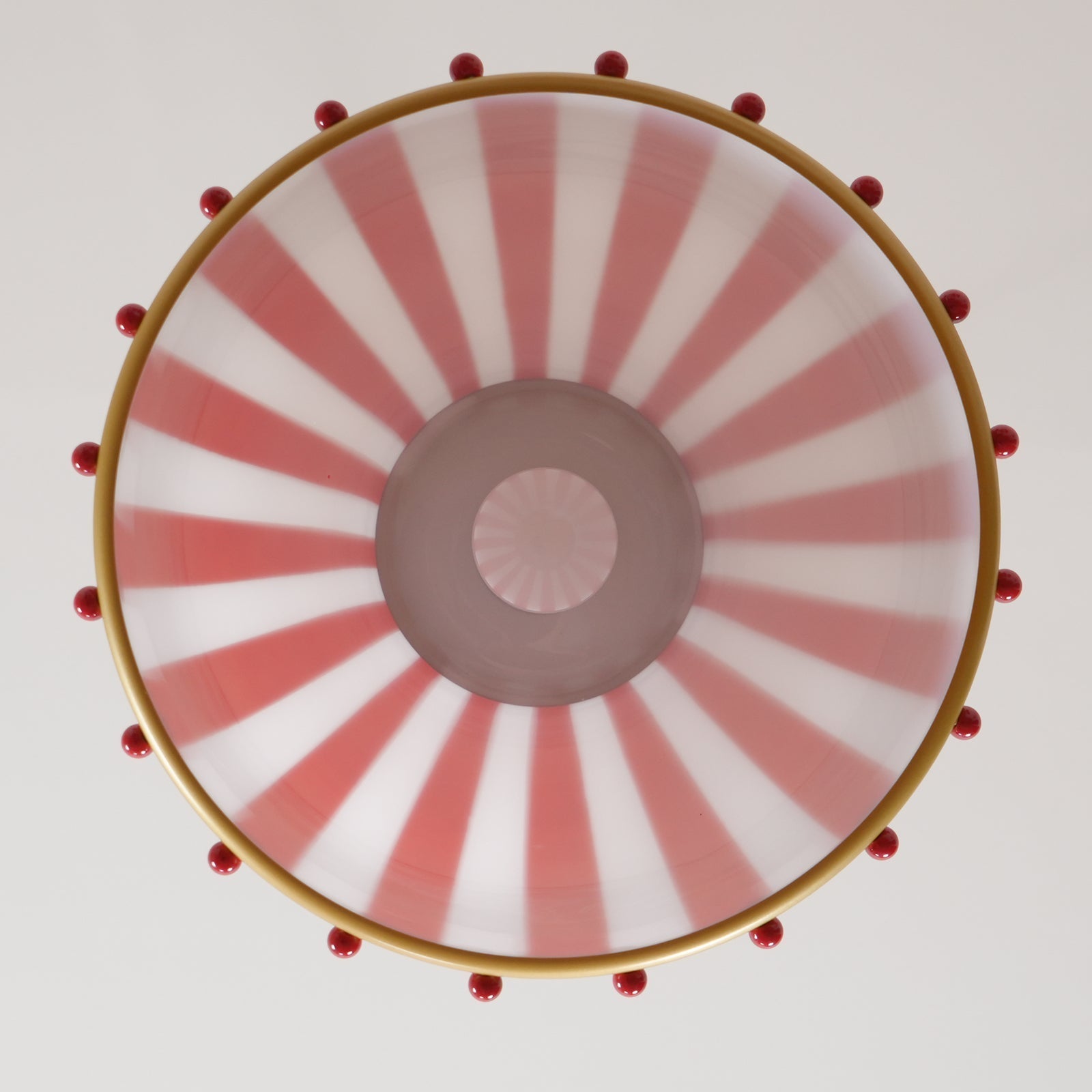 Flick Lampe Pendante en Verre Rayures Rouges et Blanches - Neutralighting