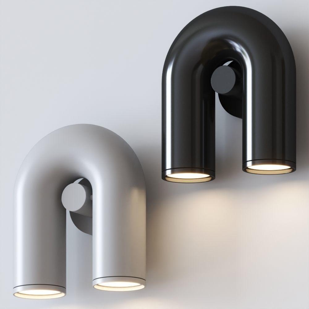 Vayla Arc Minimaliste LED Applique Murale Noir Rouge Bleu - Neutralighting