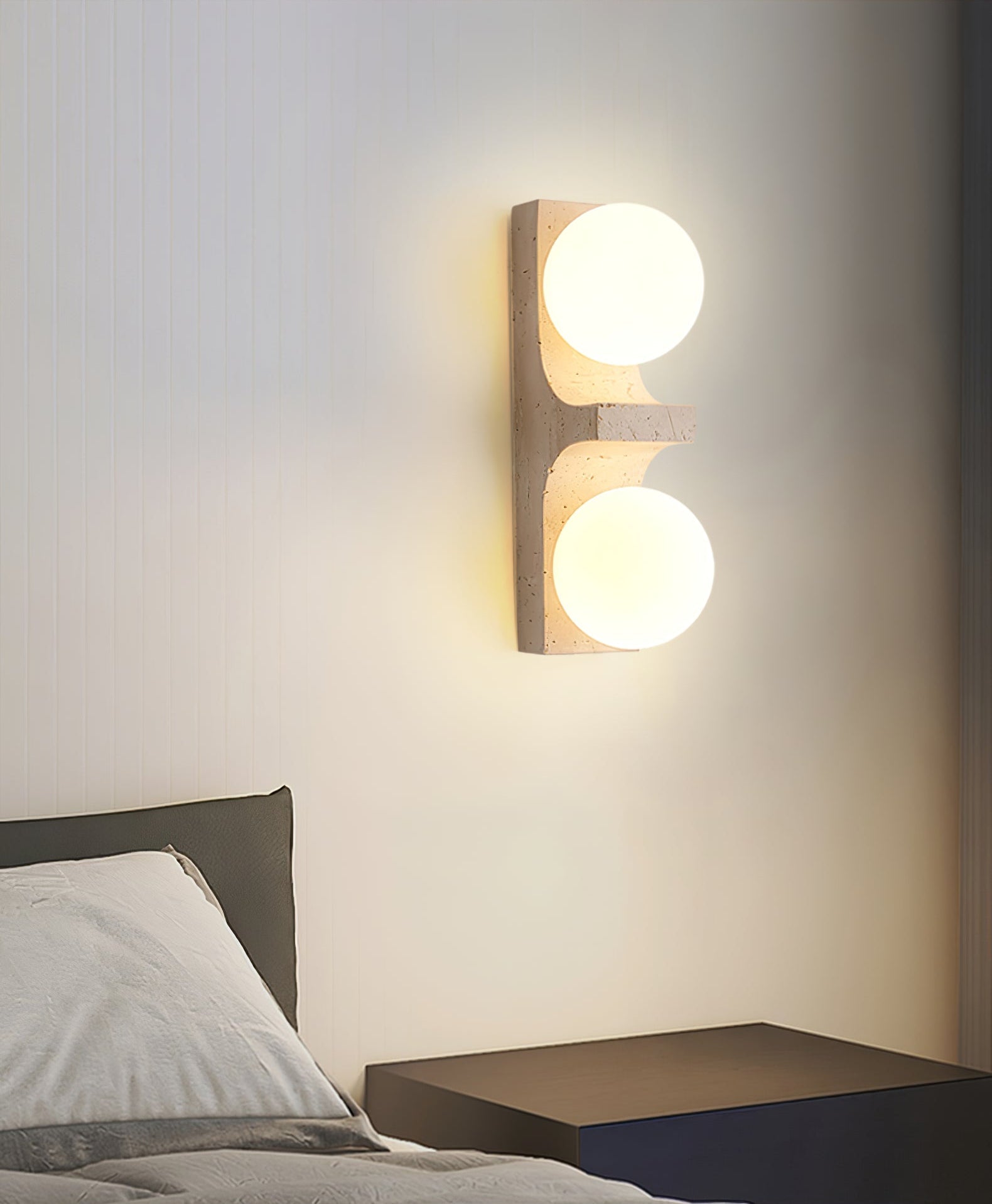 Umiren Applique Murale Minimaliste en Travertin - Neutralighting