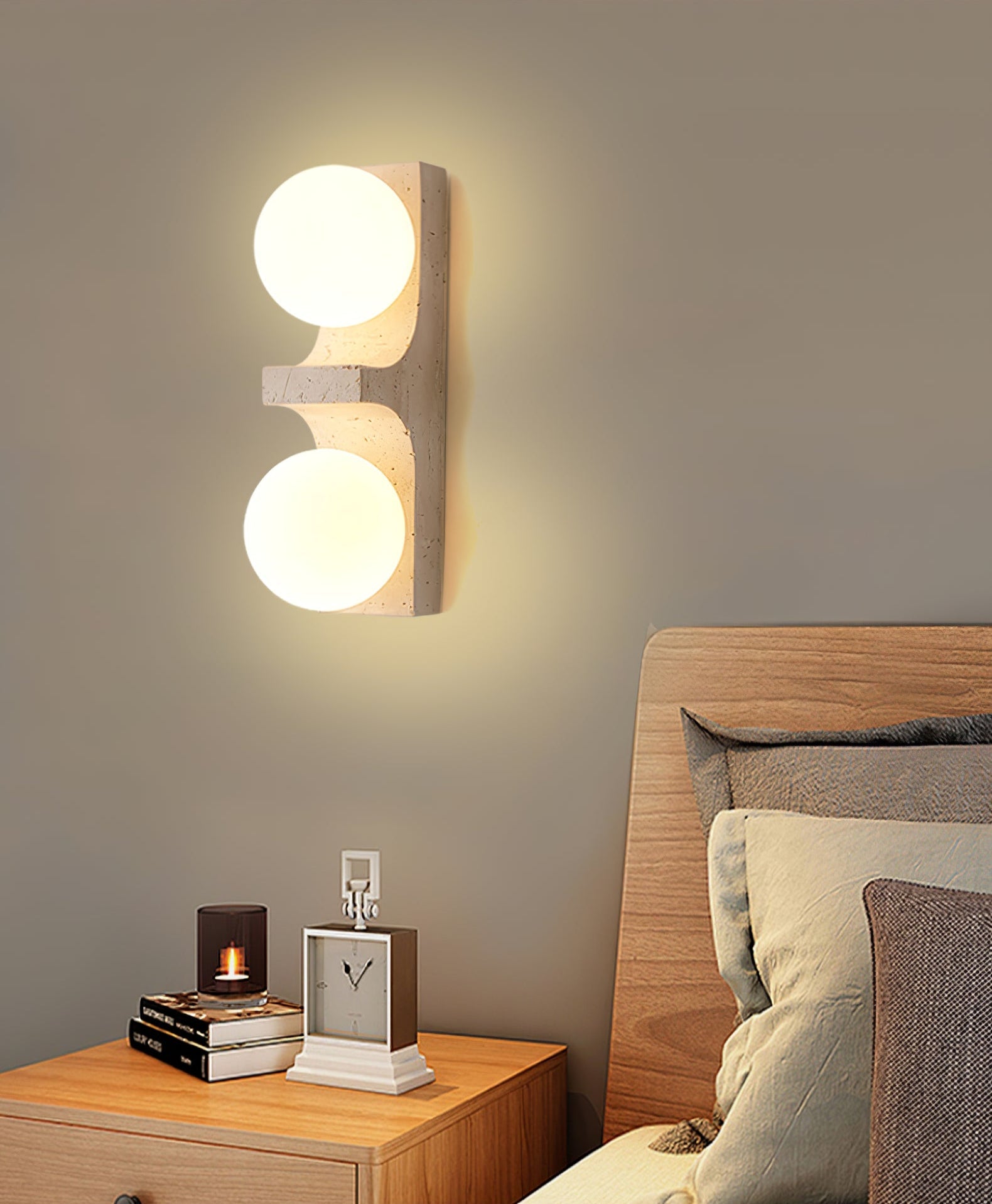Umiren Applique Murale Minimaliste en Travertin - Neutralighting