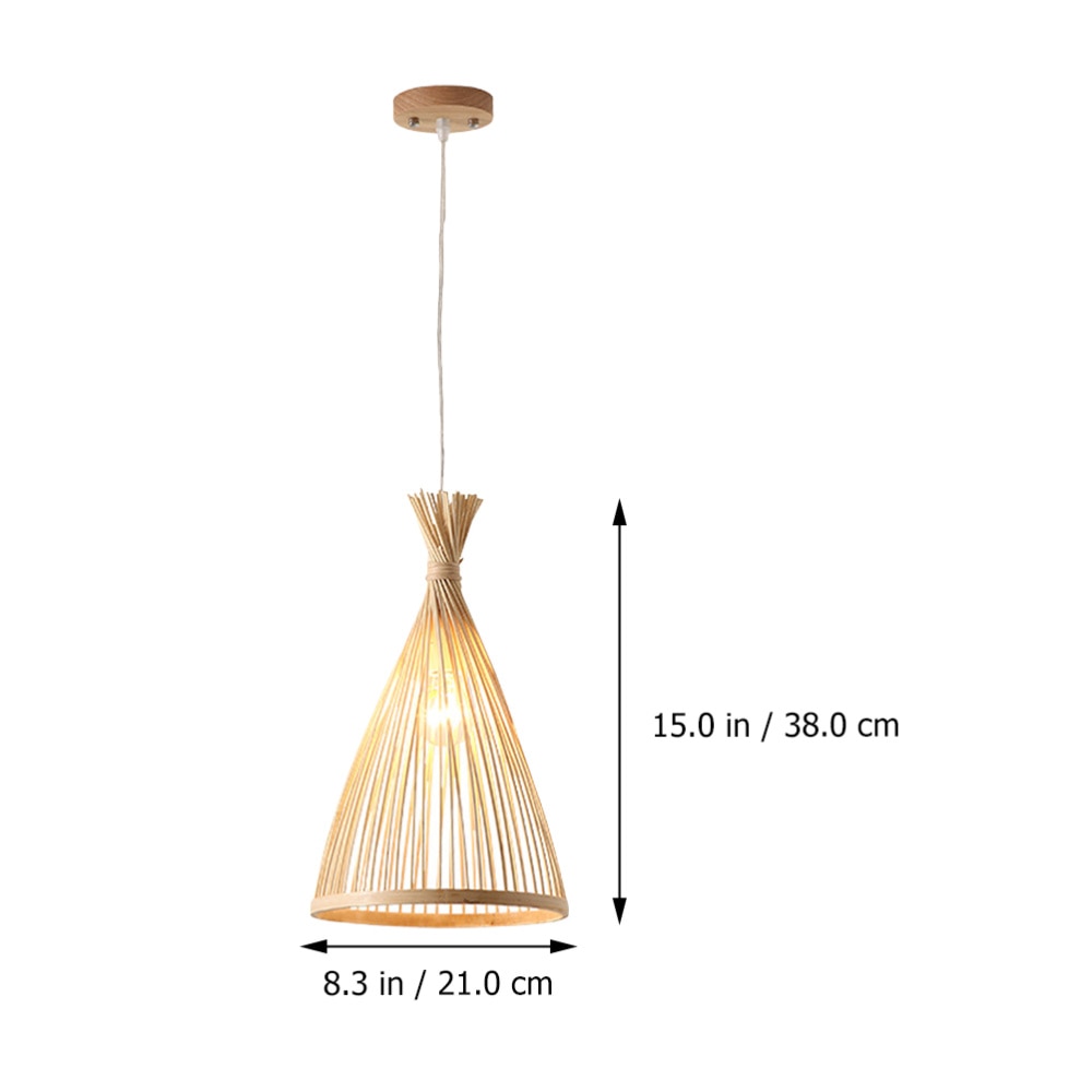 Ritta Suspension Cône Vintage, Bambo, Bois, Salon - Neutralighting