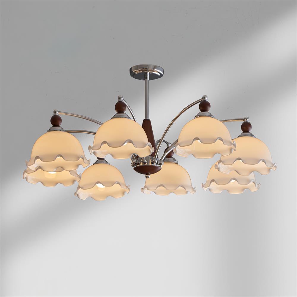 Claudia Lustre Abat-jours Dépoli Volants Floraux - Neutralighting