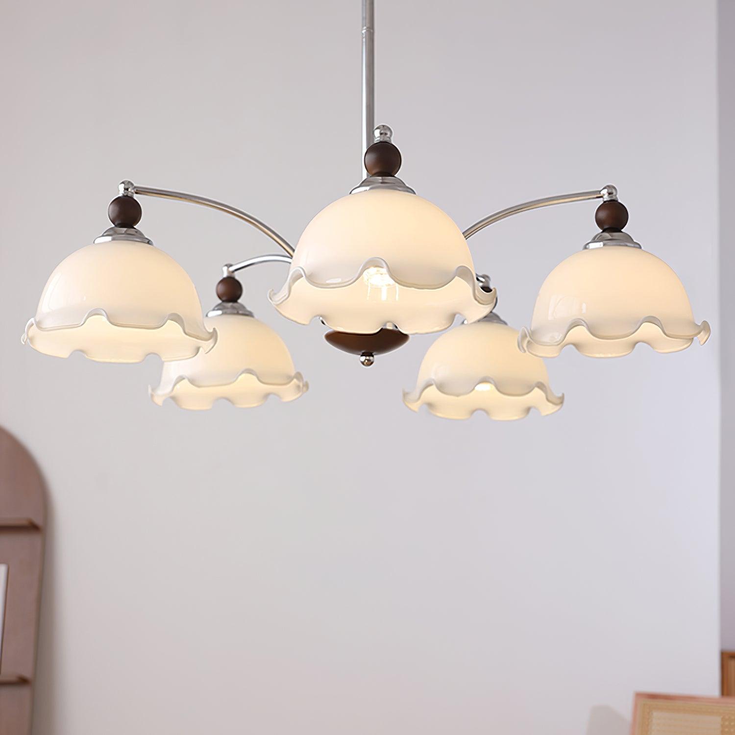 Claudia Lustre Abat-jours Dépoli Volants Floraux - Neutralighting