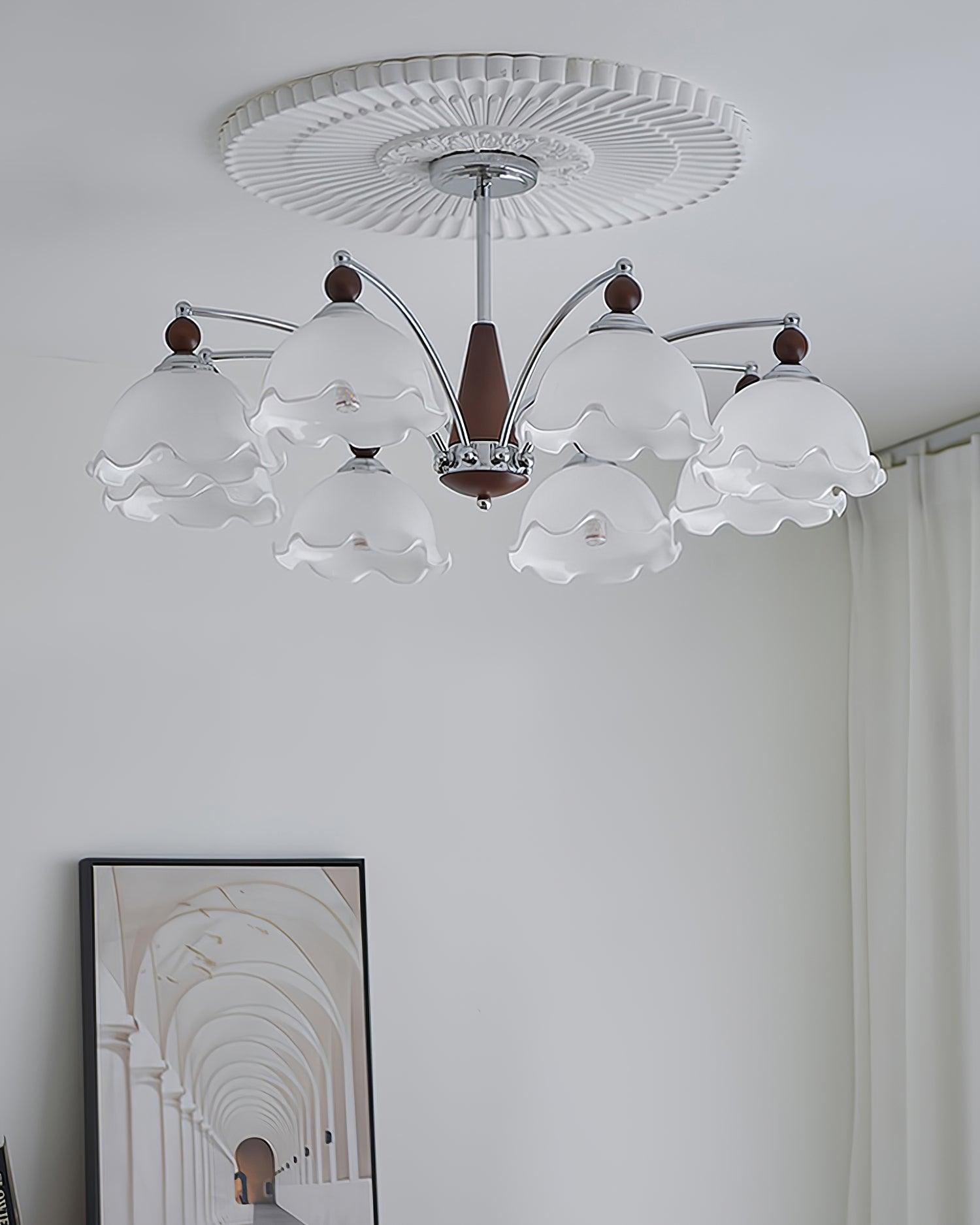Claudia Lustre Abat-jours Dépoli Volants Floraux - Neutralighting