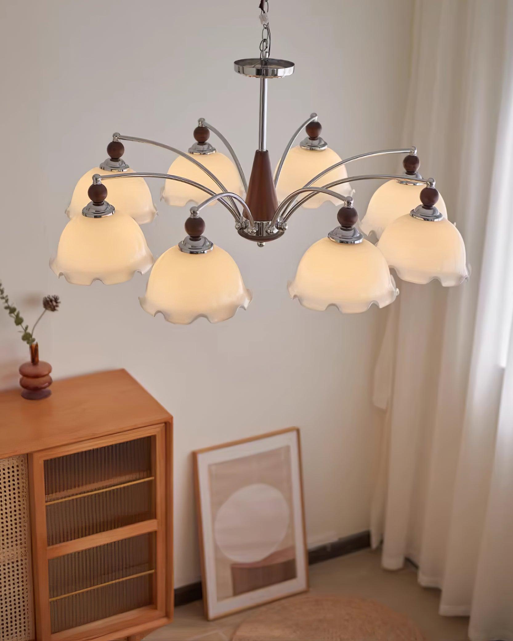 Claudia Lustre Abat-jours Dépoli Volants Floraux - Neutralighting