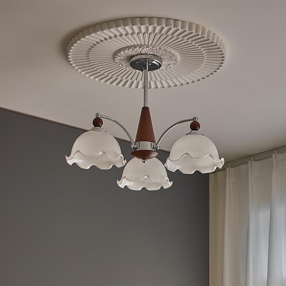 Claudia Lustre Abat-jours Dépoli Volants Floraux - Neutralighting