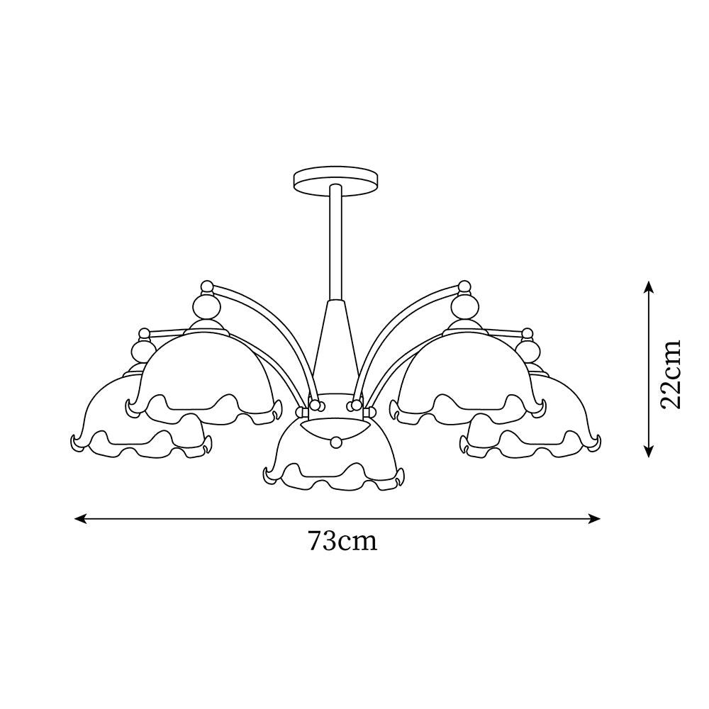 Claudia Lustre Abat-jours Dépoli Volants Floraux - Neutralighting