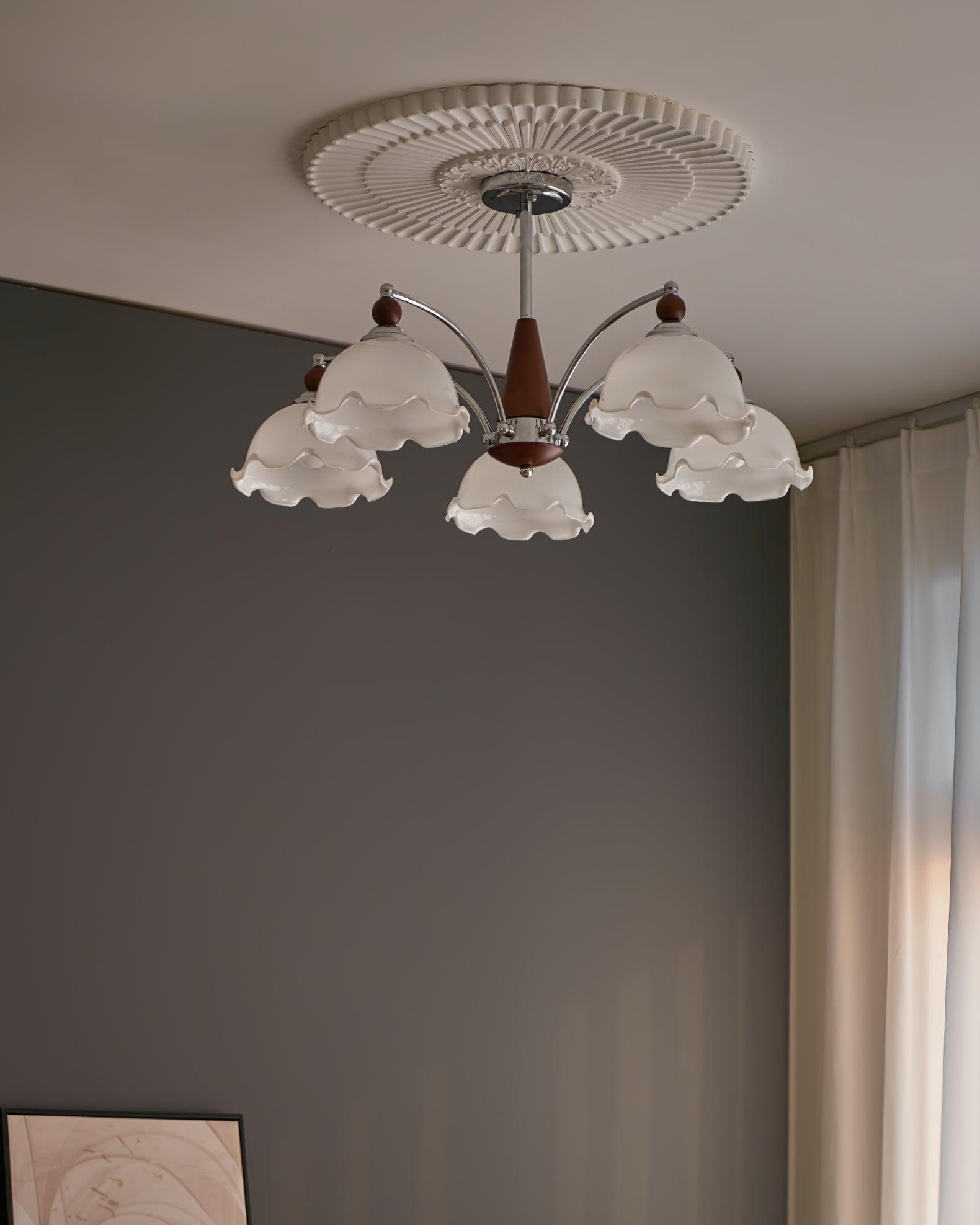 Claudia Lustre Abat-jours Dépoli Volants Floraux - Neutralighting