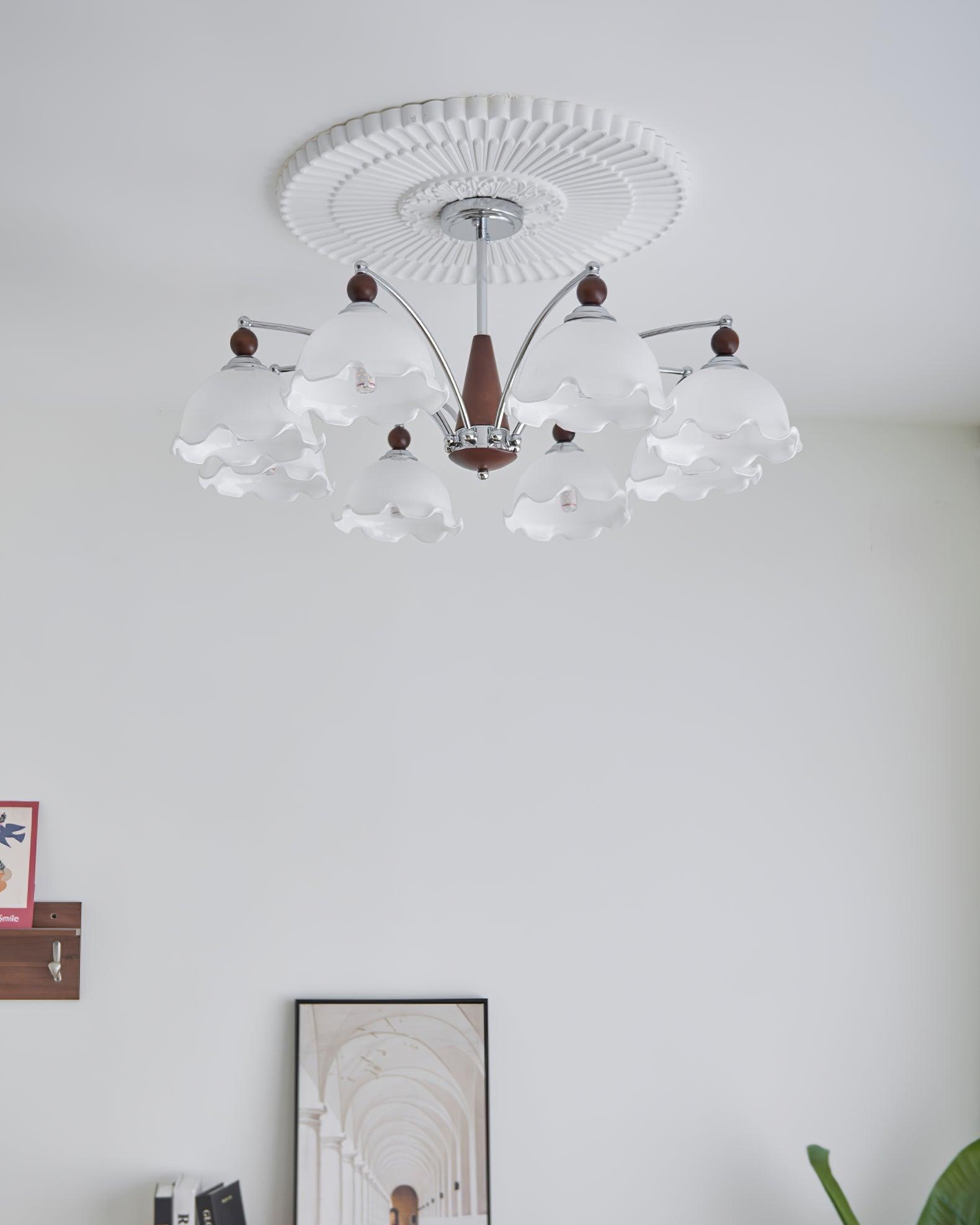 Claudia Lustre Abat-jours Dépoli Volants Floraux - Neutralighting
