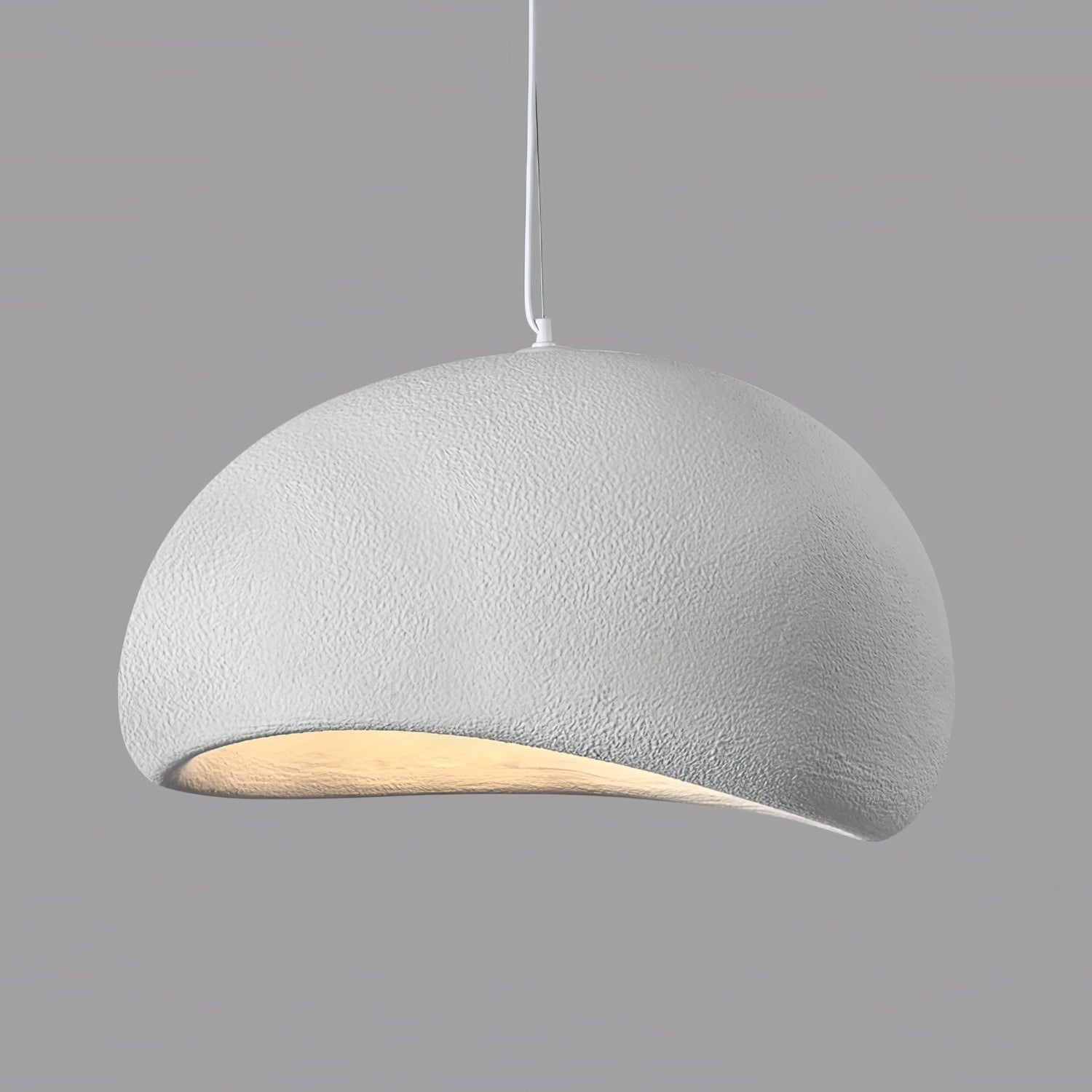 Solara Pendant Lamp Plaster Half Dome Plug In Wabi Sabi - Neutralighting