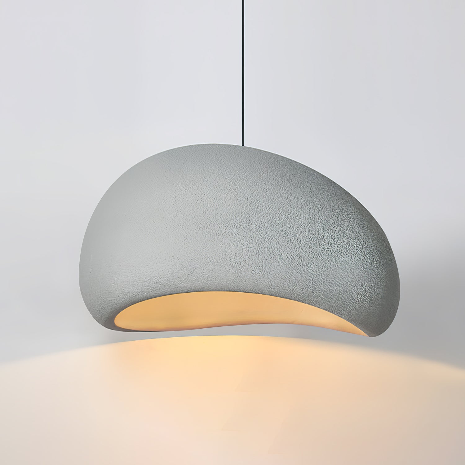 Solara Pendant Lamp Plaster Half Dome Plug In Wabi Sabi - Neutralighting
