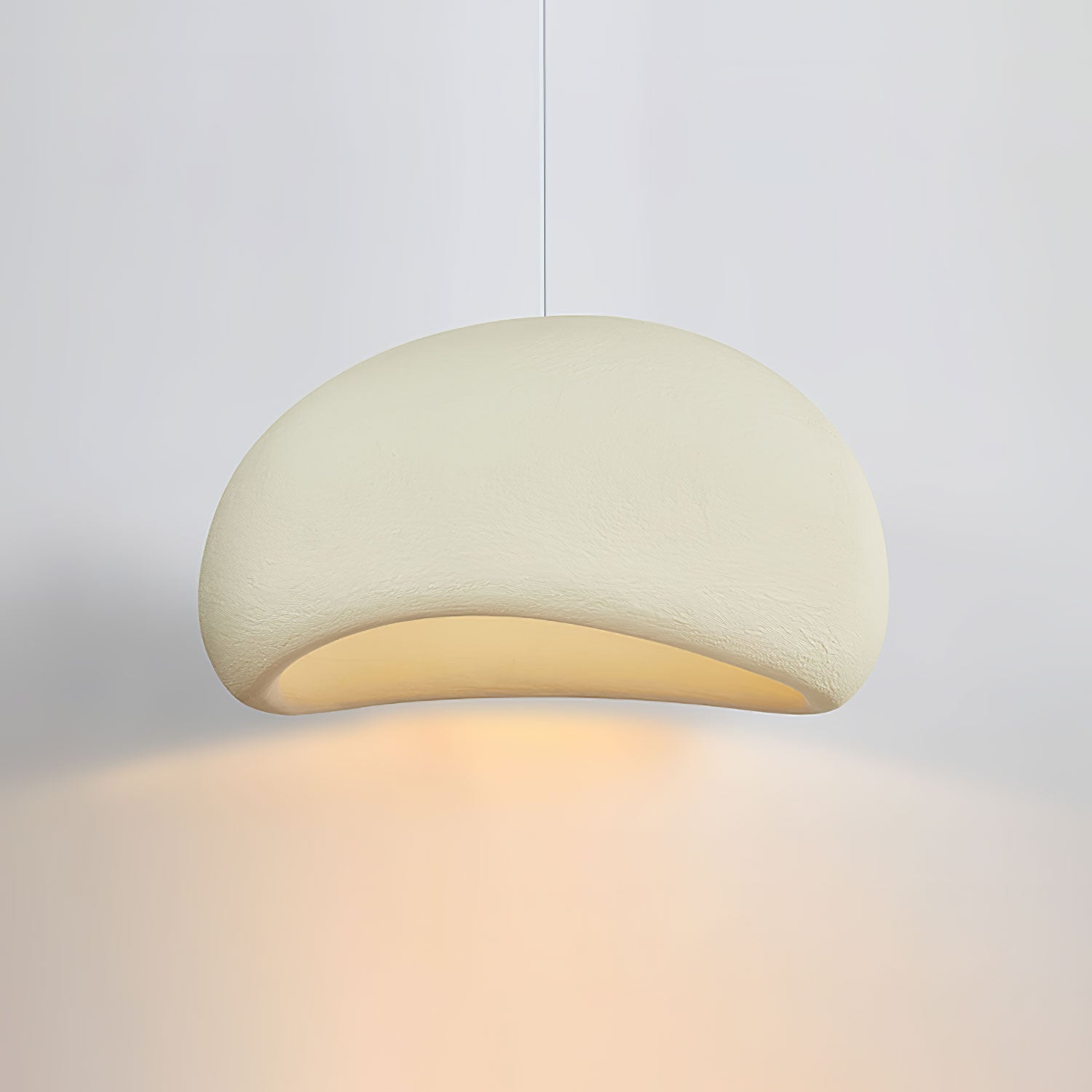 Solara Pendant Lamp Plaster Half Dome Plug In Wabi Sabi - Neutralighting