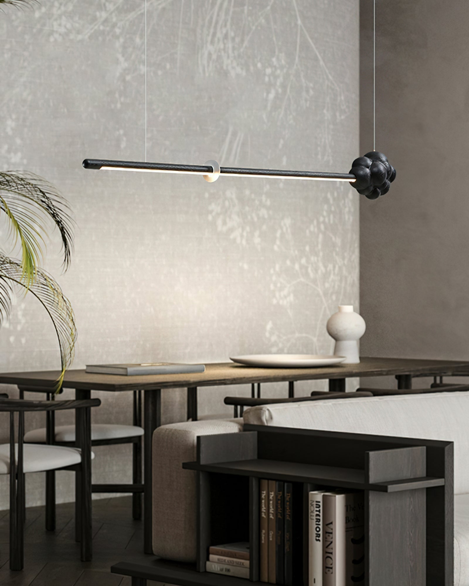 Lustra Suspension Minérale Nuage Bois Minimaliste - Neutralighting