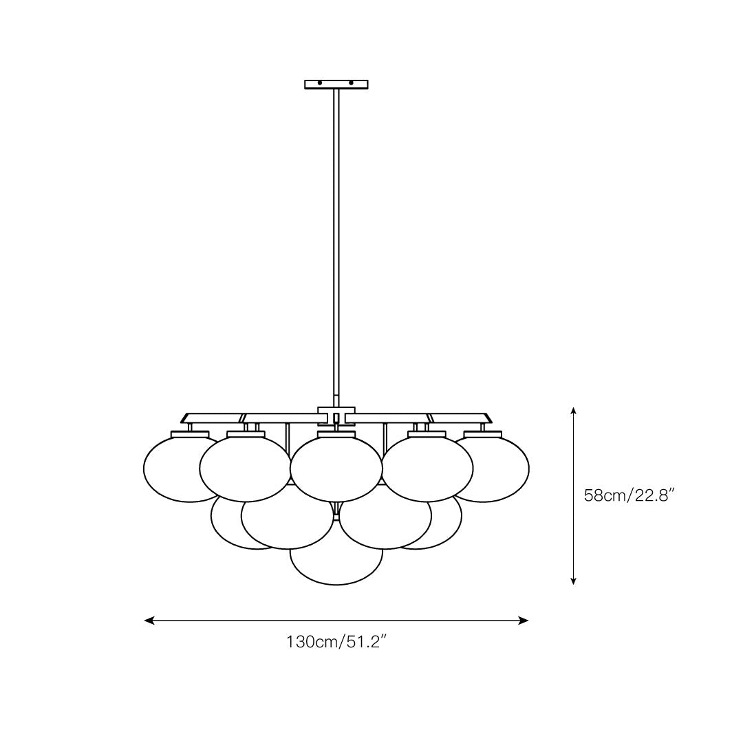 Edge Chandelier Métal Laiton Verre Élégance Premium - Neutralighting
