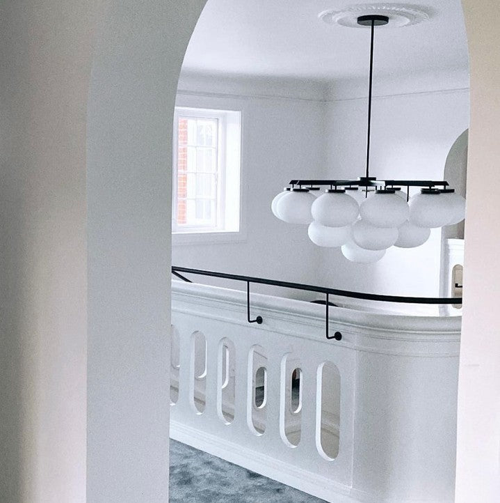 Edge Chandelier Métal Laiton Verre Élégance Premium - Neutralighting