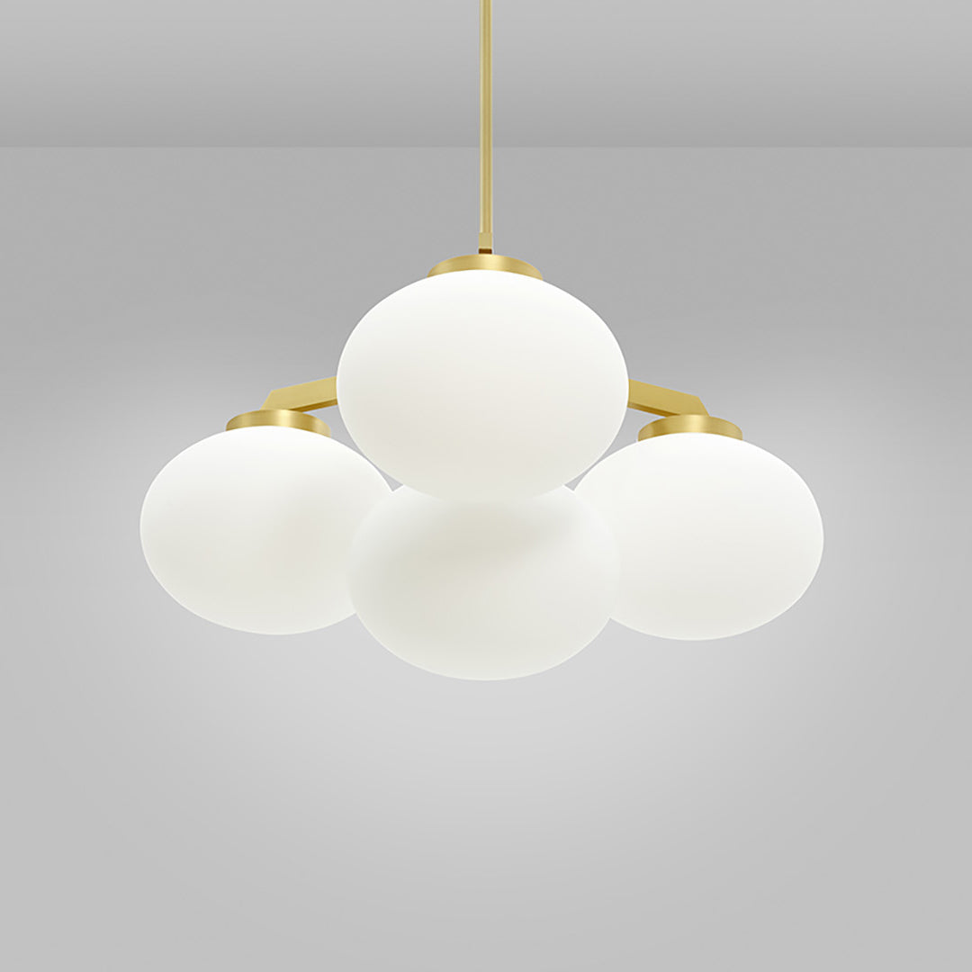 Edge Chandelier Métal Laiton Verre Élégance Premium - Neutralighting